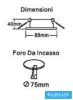UNIVERSO Süllyesztett spot lámpa 1xPAR16 foglalat nélkül IP20 Fehér D88x40mm kivágás:D75mm