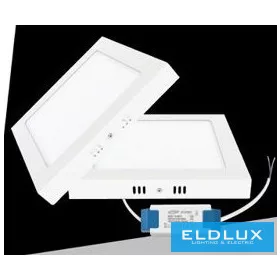   UNIVERSO Négyzet alakú falon kívüli LED panel 18w 1800lm CCT/kap. 120° IP20 Fehér 225x225x35mm 3év