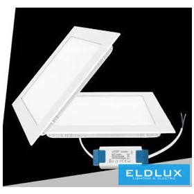   UNIVERSO Négyzet alakú süllyesztett LED panel 24w 2400lm CCT/kap. 120° IP20 Fehér 300x300mm kivágás:280x280mm 3év