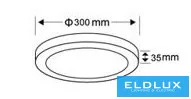 UNIVERSO Kör alakú falon kívüli LED panel 24w 2400lm CCT/kap. 120° IP20 Fehér D300x35mm 3év