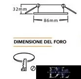 UNIVERSO Süllyesztett spot lámpatest 1XGU10 Max.40w fehér D86mm/D55mm