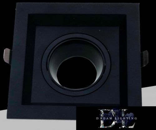 UNIVERSO Süllyesztett spot lámpatest 1xGU10 fekete 123x123x41mm/100x100mm