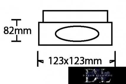 UNIVERSO Süllyesztett spot lámpatest 1xGU10 fekete 123x123x41mm/100x100mm