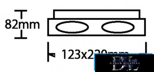 UNIVERSO Süllyesztett spot lámpatest 2xGU10 fekete
