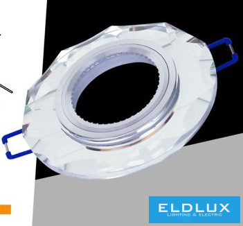 UNIVERSO Süllyesztett lámpatest 1xPAR16 foglalat nélkül IP20 Króm D91x25mm Kivágás:D60mm