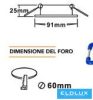 UNIVERSO Süllyesztett lámpatest 1xPAR16 foglalat nélkül IP20 Arany D91x25mm Kivágás:D60mm