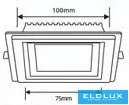 UNIVERSO Négyzet alakú süllyesztett LED panel 6w 500lm CCT/kap. 120° IP20 Fehér 100x100mm kivágás:75x75mm