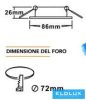UNIVERSO Süllyesztett lámpatest 1xPAR16 foglalat nélkül IP20 Króm/Ezüst D86x26mm Kivágás:D72mm