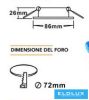 UNIVERSO Süllyesztett lámpatest 1xPAR16 foglalat nélkül IP20 Króm/Arany D86x26mm Kivágás:D72mm