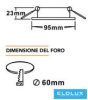 UNIVERSO Süllyesztett lámpatest 1xPAR16 foglalat nélkül IP20 Króm 95x95x23mm Kivágás:D60mm