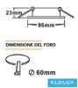 UNIVERSO Süllyesztett lámpatest 1xPAR16 foglalat nélkül IP20 Fehér 95x95x23mm Kivágás:D60mm