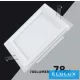 UNIVERSO Négyzet alakú süllyesztett LED panel 9w 780lm CCT/kap. 120° IP20 Fehér 120x120mm kivágás:95x95mm