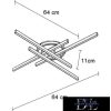 UNIVERSO Mennyezeti lámpa 45w 3600lm 4000K IP20 fehér 640x640x110mm