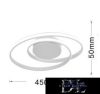 UNIVERSO Mennyezeti lámpa 45w 3600lm 3000K IP20 fekete 640x640x110mm