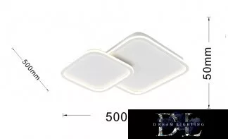 UNIVERSO mennyezeti lámpa 60w 4800lm CCT 500×500×50mm IP20 fehér