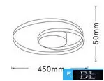 UNIVERSO Mennyezeti lámpa 32w 2560lm CCT.Kap D450x50mm  IP20 Fehér