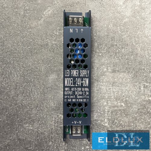 ELDLUX Trafó DC:24V Max.60w/2.5A IP20 170*33*24mm