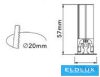 UNIVERSO Mini spotlámpa 3w 145lm 3000k D25×57mm kivágás:D20mm fekete