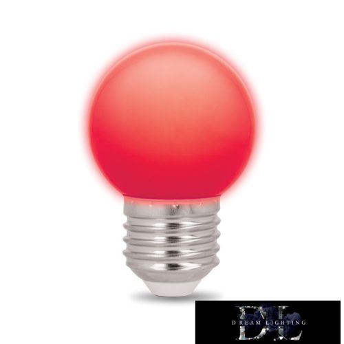 TELFORCEONE Forever Light LED izzó E27 G45 2W 230v piros 5db/doboz