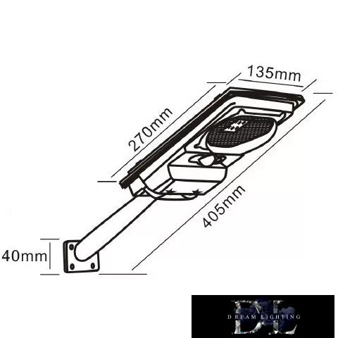 UNIVERSO Solar utcai lámpa 3w-6V 3.2V-2.5AH 150lm 7000k IP65 fekete