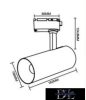 UNIVERSO Egyfázisú sínhez lámpa 30w 2700lm CCT kapcsolóval Ra≥90 24° IP20 fekete