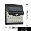 UNIVERSO Solarlámpa-PIR 3.7V-1200mAH 5.5V-0.55W 120lm IP65 fekete