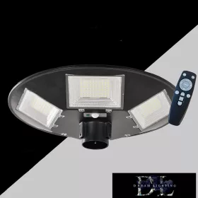   UNIVERSO Solar UFO lámpa 3.2V-20AH 2000lm 7000k IP65 fekete ø550x125mm