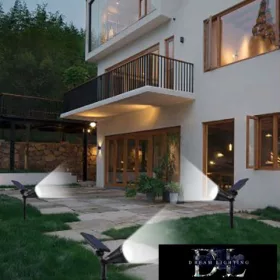  UNIVERSO Solarlámpa fűbe szúrható 3.7V-2000mAH 5.5V-3W 200lm 6500k IP65 fekete