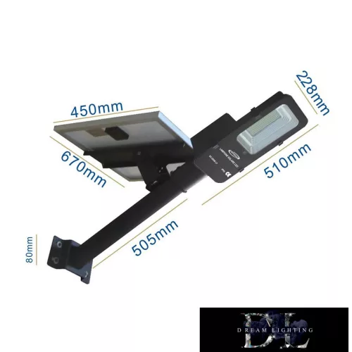 UNIVERSO Solar reflektor 3.2V-50AH 3000lm 6500k-7000k IP65 fekete 1015x670x228mm