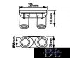 UNIVERSO Spot lámpatest 2xGU10 Max.35w IP20 220x70x110mm Fehér