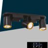 UNIVERSO Spot lámpatest 3xGU10 Max.35w IP20 350x70x108mm Fekete/Arany