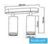 UNIVERSO Spot lámpatest 2xGU10 Max.35w IP20 D55x110x220mm Fekete