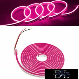   UNIVERSO Neon LED szalag 12v 2835-120D-8w/M Rózsaszín IP65 5M