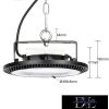 UNIVERSO csarnok világítás 200w 24000lm 6500k IP65 ∅400 fekete