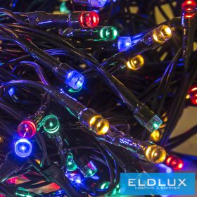 Napelemes 200 LED-es multicolor fényfüzér 20m