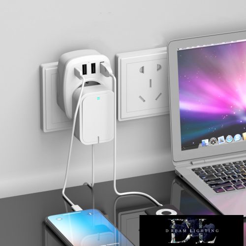 ELDLUX Hálózati ajzat USB töltőállómással 1xSCHUKO 16A + 3xUSB A 5V/2.4A + 1xUSB C 5V/3A