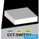 UNIVERSO Négyzet alakú falon kívüli LED panel 22w 2000lm CCT/kap. 120° IP20 Fehér 173x173x36mm