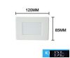 UNIVERSO LED vészkijárat süllyesztett lámpatest 1.1w 25lm 3000K 3.7v 600mAH 3óra IP20 120x85mm