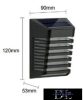 UNIVERSO Solar fali lámpa 5V 0.3w 30lm 3000k IP65 fekete 120x120x90mm