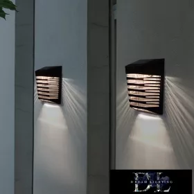   UNIVERSO Solar fali lámpa 5V 0.3w 30lm 6500k IP65 fekete 120x120x90mm