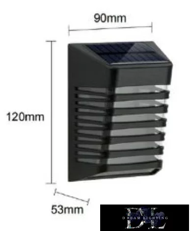 UNIVERSO Solar fali lámpa 5V 0.3w 30lm 6500k IP65 fekete 120x120x90mm