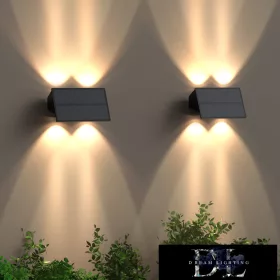   UNIVERSO Solar fali lámpa 5V 1w 60lm 3000k IP65 fekete 170x80x73mm
