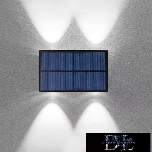 UNIVERSO Solar fali lámpa 5V 1w 60lm 6500k IP65 fekete 170x80x73mm
