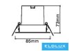UNIVERSO Spot lámpa 10w 6500k 645lm 27° RA90 ∅85×73mm kivágás:D75 IP20 fehér