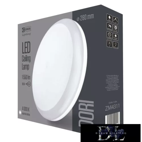 EMOS DORI LED lámpa körös 18W 1550lm NW IP54 fehér