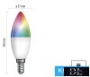EMOS LED izzó GoSmart gyertya / E14 / 4,8 W (40 W) / 470 lm / RGB / dimmelhető / Zigbee